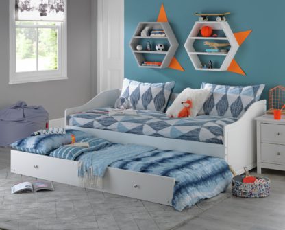 An Image of Habitat Brooklyn Day Bed with Trundle - White