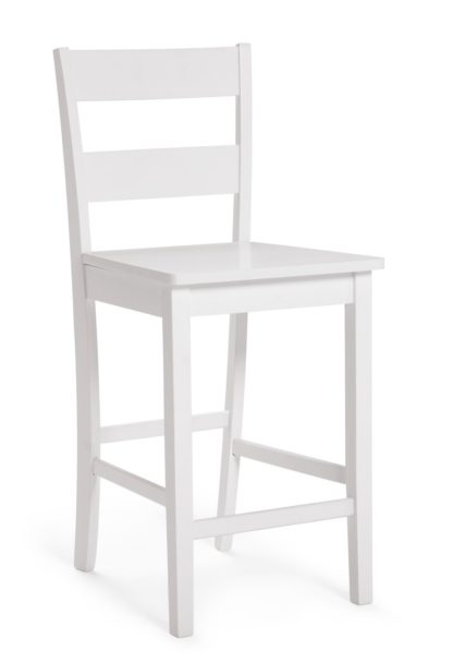 An Image of Habitat Chicago Solid Wood Bar Stool - White