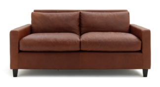 An Image of Habitat Chester 2 Seater Leather Sofa - Tan