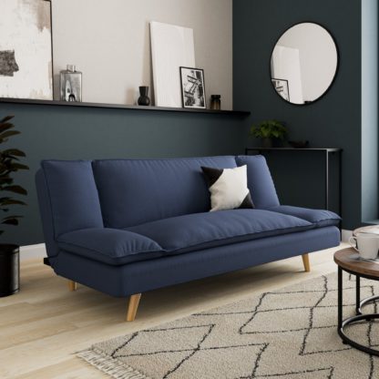 An Image of Mateo Flatweave Clic Clac Sofa Bed Charcoal