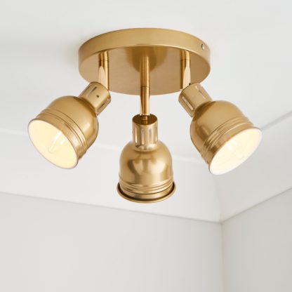 An Image of Issac 3 Light Semi Flush Ceiling Fitting Chrome