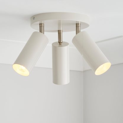 An Image of Leila 3 Light Semi Flush Ceiling Fitting Gold