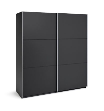 An Image of Habitat Holsted Large Sliding Wardrobe - Anthracite