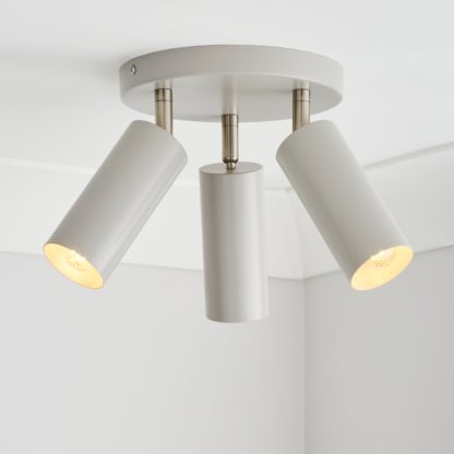 An Image of Leila 3 Light Semi Flush Ceiling Fitting Gold