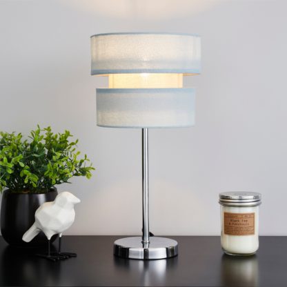 An Image of Frea Duck Egg Table Lamp Duck Egg (Blue)