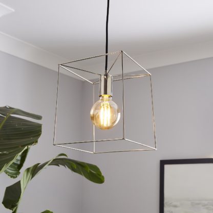 An Image of Edge 1 Light Pendant - Navy