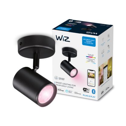 An Image of WiZ Imageo Smart 1 Light LED Adjustable Spotlight White