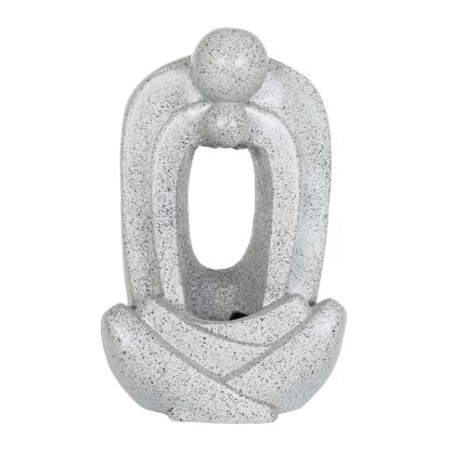 An Image of Stylish Fountain Zen Pour Garden Water Feature with LEDs