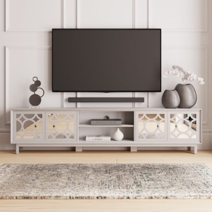 An Image of Delphi Grey Wide TV Unit Grey