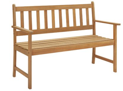 An Image of Argos Home Newbury 2 Seater Wooden Garden Bench - Light Wood