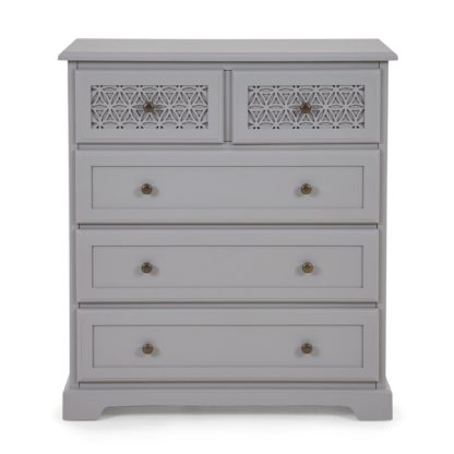 An Image of Carys 5 Drawer Chest Grey