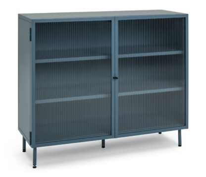 An Image of Habitat Morillo 2 Door Sideboard - Blue