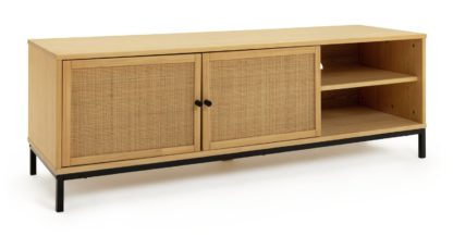 An Image of Habitat Elaina 2 Door TV Unit - Oak