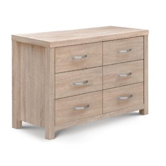 An Image of Hamilton Oak 6 Drawer Wide Chest