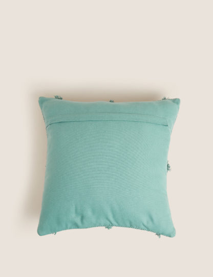 An Image of M&S Pure Cotton Diamond Tufted Cushion