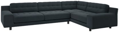 An Image of Habitat Hendricks Left Corner Velvet Sofa - Charcoal