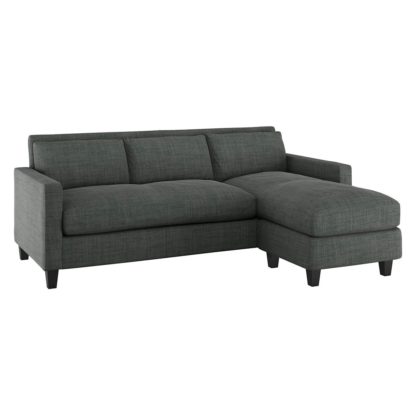 An Image of Habitat Chester 3 Seater Fabric Corner Chaise Sofa -Charcoal