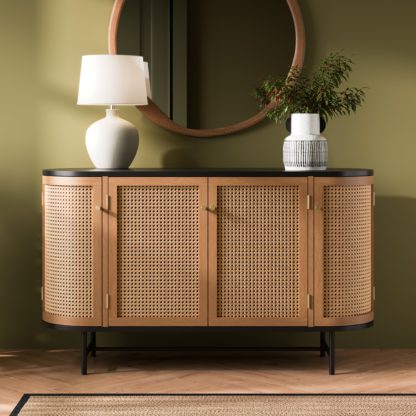 An Image of Franco Oval Sideboard Black