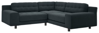 An Image of Habitat Hendricks Left Corner Velvet Sofa - Charcoal