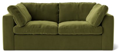 An Image of Swoon Seattle Velvet 2 Seater Sofa - Silver Grey