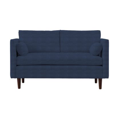 An Image of Telde 2 Seater Sofa in a Box, Velvet Indigo (Blue)