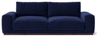 An Image of Swoon Denver Velvet 3 Seater Sofa - Granite Grey