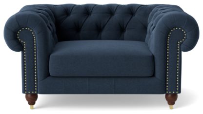 An Image of Swoon Winston Velvet Cuddle Chair - Silver Grey