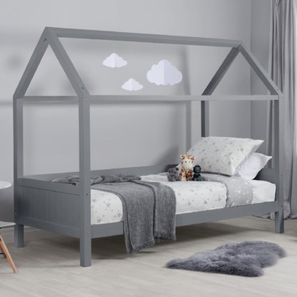 An Image of Home Bed Single Grey