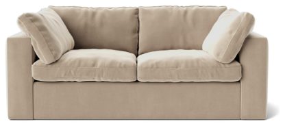 An Image of Swoon Seattle Velvet 2 Seater Sofa - Silver Grey