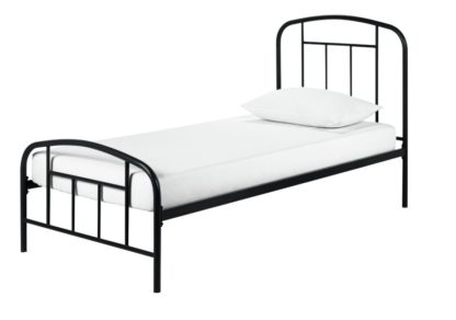 An Image of Habitat Pippa Single Metal Bed Frame - Black