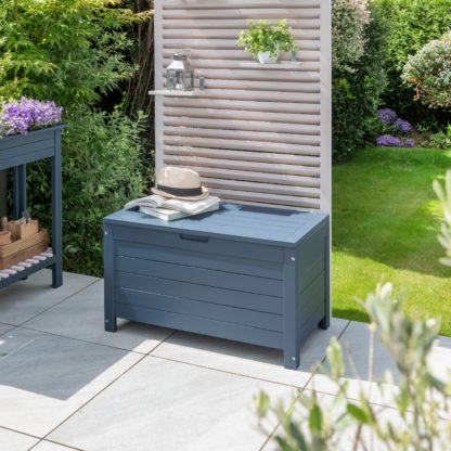 An Image of Florenity Galaxy Garden Storage Bench Blue