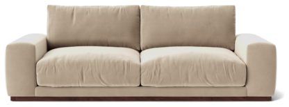 An Image of Swoon Denver Velvet 3 Seater Sofa - Granite Grey