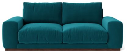 An Image of Swoon Denver Velvet 2 Seater Sofa - Fern Green