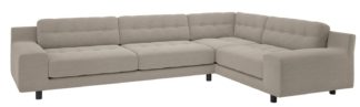 An Image of Habitat Hendricks Left Corner Velvet Sofa - Natural