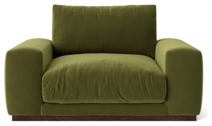 An Image of Swoon Denver Velvet Cuddle Chair - Burnt Orange