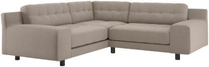 An Image of Habitat Hendricks Right Corner Velvet Sofa - Natural