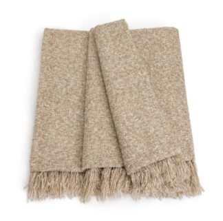 An Image of Habitat Boucle Throw - Neutral -125x150cm