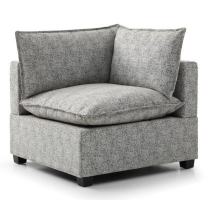 An Image of Moda Boucle Modular Corner Seat Moda Boucle Grey