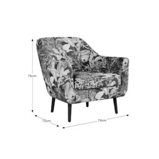 An Image of Eddie Equatorial Monkey Print Chair MultiColoured