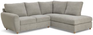 An Image of Habitat Ashford Fabric Right Corner Chaise Sofa - Grey