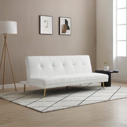 An Image of Logan Boucle Sofa Bed Cream