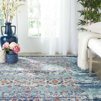 An Image of Vintage Kashan 2 Rug Blue