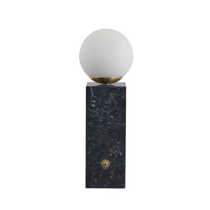 An Image of Emile Marble Table Lamp White