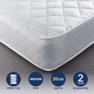 An Image of Dunelm Everyday Open Coil Mattress White