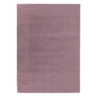 An Image of Boston Wool Border Rug Purple