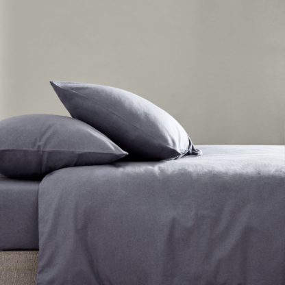 An Image of Simply 100% Brushed Cotton Fitted Sheet White