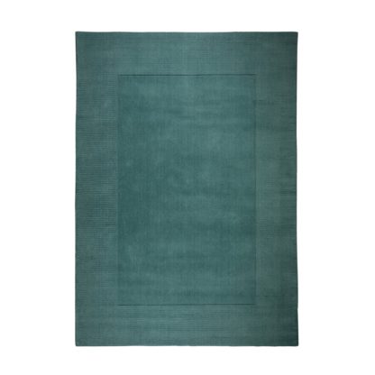 An Image of Boston Wool Border Rug Green