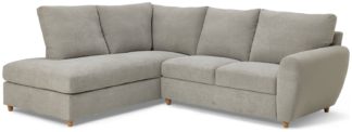 An Image of Habitat Ashford Fabric Left Corner Chaise Sofa - Grey