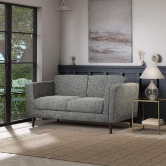 An Image of Anton Tonal Weave 2 Seater Sofa Tonal Weave Grey