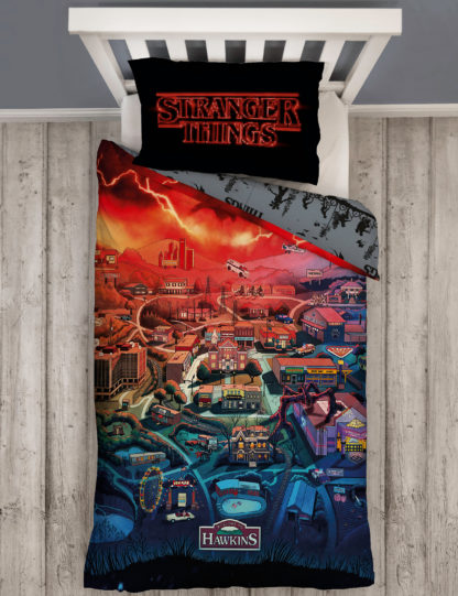 An Image of M&S Stranger Things Cotton Blend Bedding Set